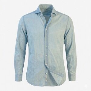 *SOLD* Suitsupply Albiate Denim Cotten Dress Shirt (38/15)